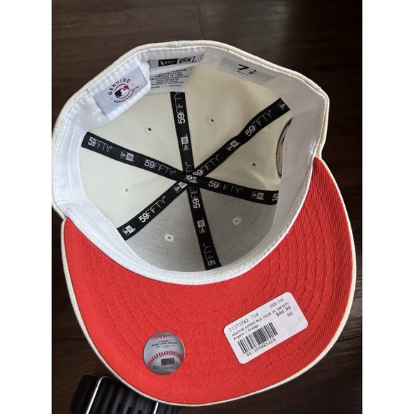 RARE Houston Astros Apollo 11 New Era 59Fifty SZ 7 1/8 Fitted Hat Argent Orange - Picture 5 of 7